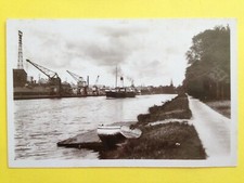 cpa RARE Normandie CAEN Le CANAL de CAEN à la MER BATEAU pour Le HÂVRE Grues