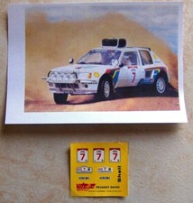 ADDITIF PEUGEOT 205 TURBO 16 SAFARI RALLYE 1985 ARI VATANEN DECALS VITESSE 1/43