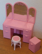 vintage COIFFEUSE commode MAQUILLAGE 1987 Sweet Roses poupée BARBIE MATTEL 4764