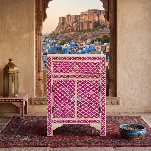 Table chevet rose - table,