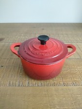 Mini Cocotte En Fonte Rouge LE CREUSET - Vintage - Ø10cm