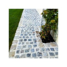 pave rue granit panaché gris clair pierre jardin sol terrasse bricolage