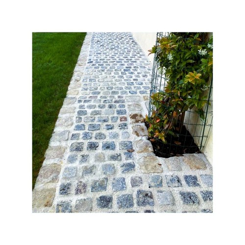 Pave rue granit panaché gris - pave,