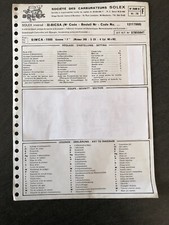 Fiche Technique 1970 SIMCA 1000 Gamme F Carburateur SOLEX 32 BICSA N•.3508B