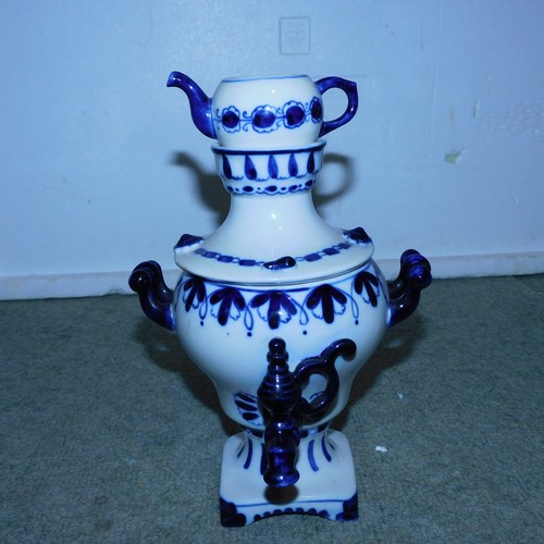 Samovar porcelaine gzhel - samovar, en