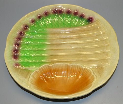 Ancienne assiette asperges - -ancienne,