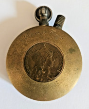 BRIQUET DE POILU INSCRIPTION COEUR A COEUR AOUT 1916 AVEC PIECE 5 C 1916 DUPUIS