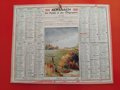 Calendrier almanach 1938 - /,