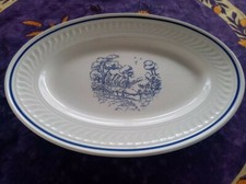 Plat service ovale faience - service,