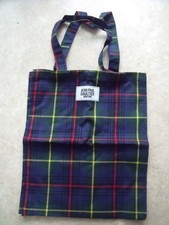 Sac Tote bag tartan bleu Jean Paul Gaultier