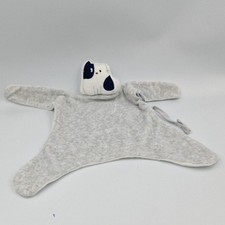Doudou plat chat bleu blanc