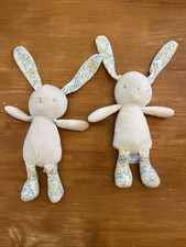 Lot 2 Doudou Lapin beige blanc