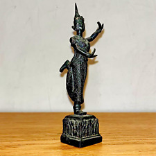 Belle statue Khmer Apsara en bronze, Cambodge,Thailande XIX°, XX°.