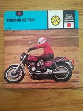 Fiche Moto Motorcycle Card 12 x 12,5 cm - YAMAHA XS 1100 - 1978