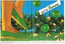 PUBLICITE ADVERTISING 095  1982  ARCHE  chaussures  POMME  (2p)
