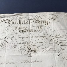 Facture 1854 Palais Royal