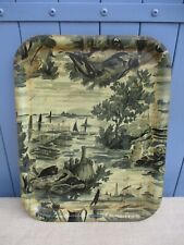 PLATEAU VINTAGE FIBRE DE VERRE DECOR VOILIERS