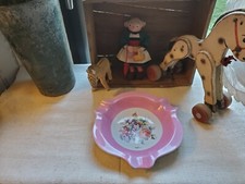 grand cendrier  porcelaine de limoges  occasion vintage decor floral