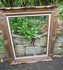 Cadre Montparnasse Ancien Bois Sculpté dorure D’origine Format ext 56cmx68cm,