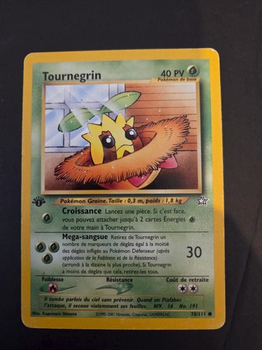 Carte pokémon tournegrin - carte,