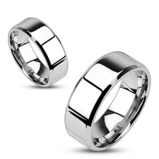 BAGUE DE MARIAGE ANNEAU ALLIANCE HOMME FEMME ACIER EFFET MIROIR PAS CHER M0006