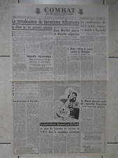 LE JOURNAL COMBAT du 06 MARS 1956 ALGERIE