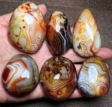 5X Agate Polie Cristaux Roches