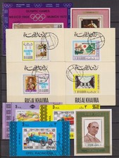 Lot de feuillets de timbres