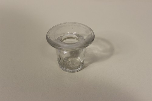Encrier ancien verre moulé - encrier,