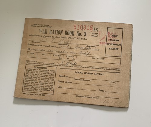 World war ration book - 2, no.