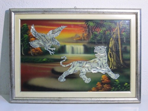 Cadre oriental vintage peint - vintage,