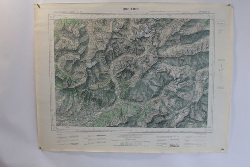 Ancienne carte ign orcières - carte,