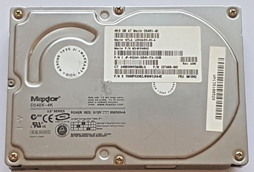 Ide maxtor d540x 4k - d540x-4k, pn