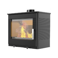 supra poêle à bois fonte 8.7kw noir FR9016160B odélya rabaissé