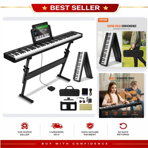 Vevor piano numérique pliable - vevor,