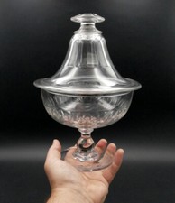 Drageoir en cristal à côtes fin XIXe siècle, Baccarat, ancien.