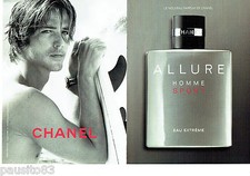 PUBLICITE ADVERTISING 1016  2012  Chanel eau toilette Allure Sport (2p) homme