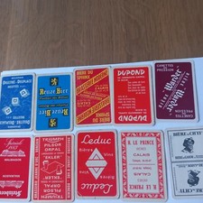 Lot 10 anciennes cartes à jouer bière françaises