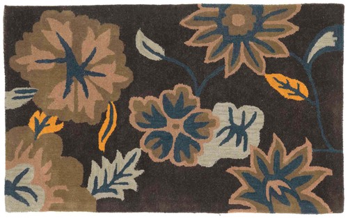 Tapis laine fleurs 90x150 - fleurs,
