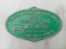 PLAQUE DE CONCOURS AGRICOLE DE
