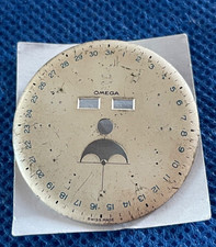 Cadran calendrier vintage Omega Cosmic triple date phase de lune 32 mm...