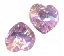 6 COEURS SWAROVSKI® ELEMENTS 6228 10.3 X 10 VIOLET X 6