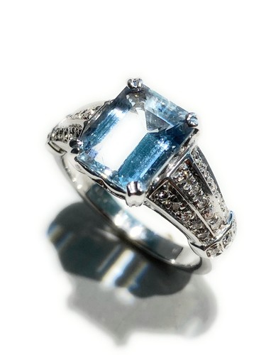 Bague blanc 18 kt - 18,