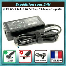 Chargeur d'Alimentation 19,5V 3,33A 65W Pin Bleu Pour Ordinateur PC Portable HP