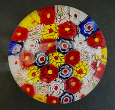 Boule Millefiori Presse Papier Sulfure Poids 327Gr Murano ? Saint Louis ?