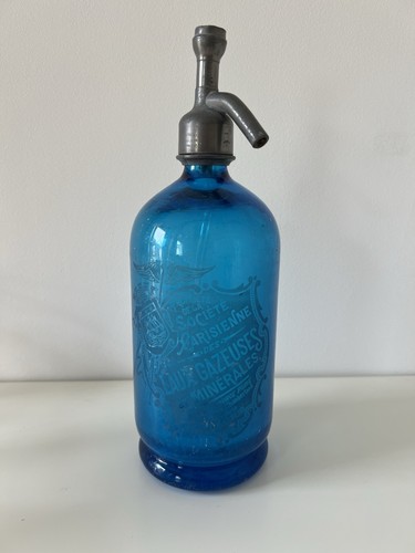 Ancien siphon bleu - siphon,