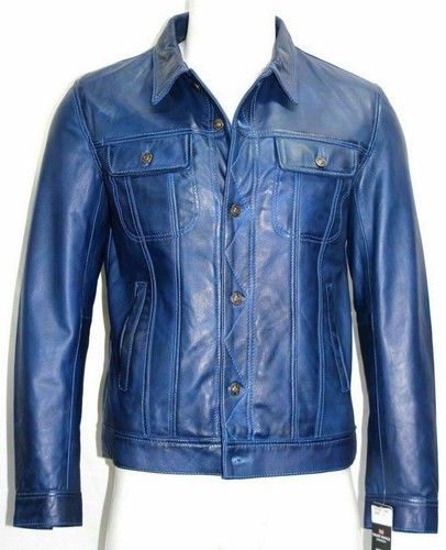 Veste camionneur cuir - en,