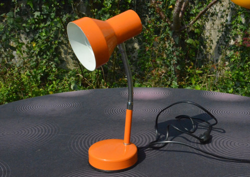 Lampe bureau vintage orange - bureau,