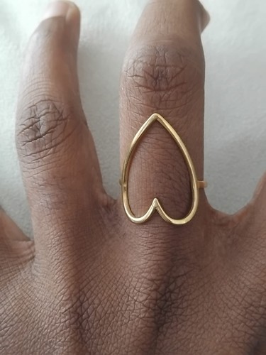 Bague forme coeur - forme, acier