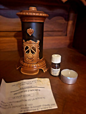 Photophore Poêle Godin Vintage Céramique ateliers christ Mick Ain 17cm haut